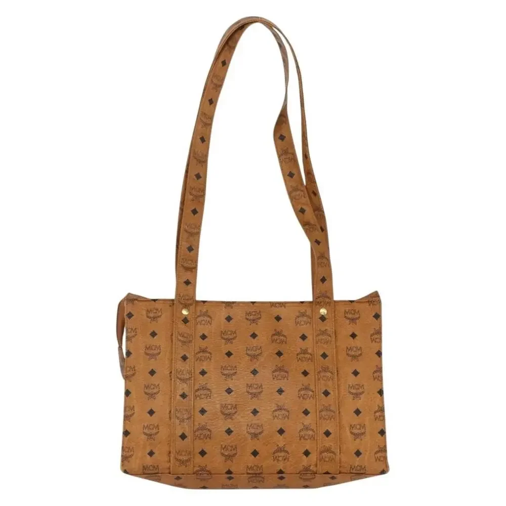 MCM Logogram Visetos Tote Bag Brown